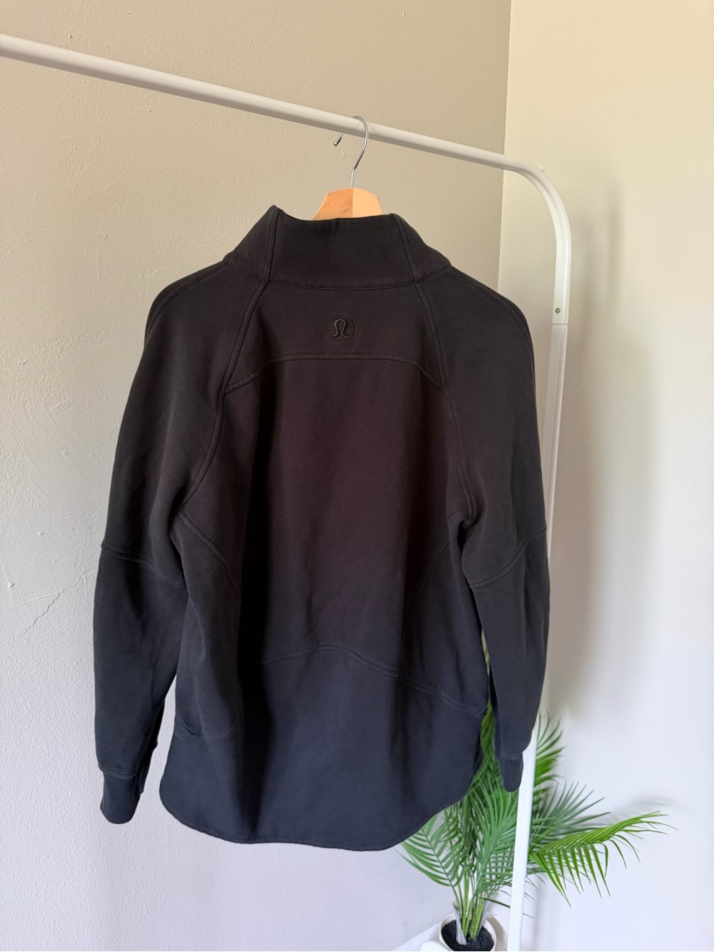 Lululemon scuba oversized 1/2 zip jacket pullover sweater black size m/l - Picture 2 of 5